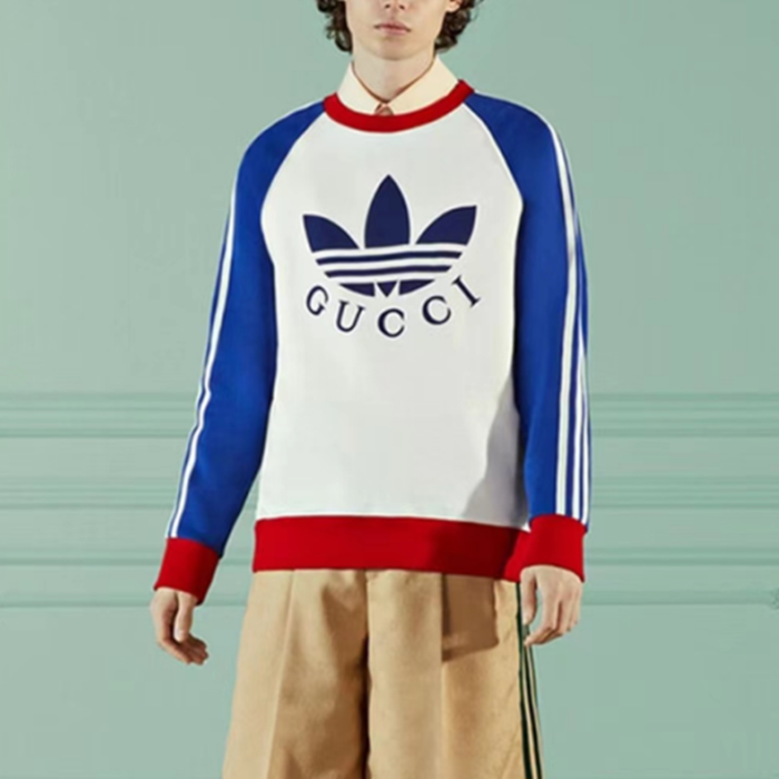 グッチメンズホワイトクルーネックセーターu1124