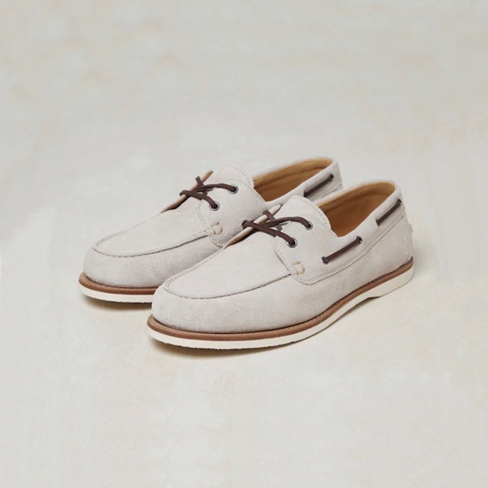 ブルネロクチネリメンズベージュローファーu81