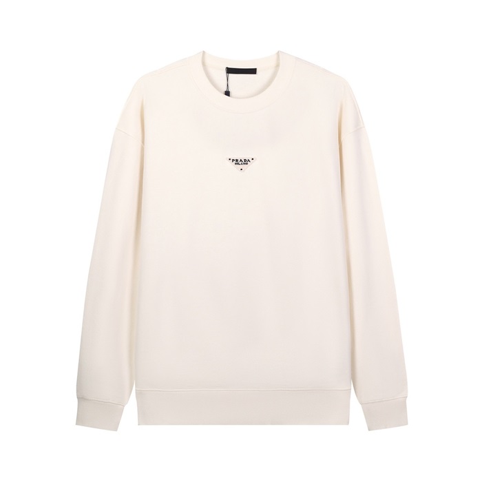 プラダメンズクルーネックアイボリースウェットシャツr830