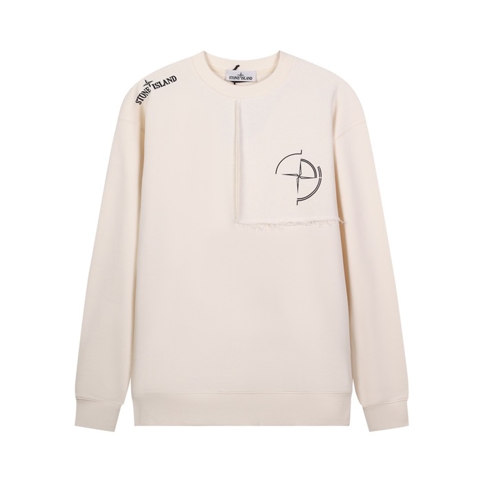 ストーンアイランドメンズモダンアイボリースウェットシャツt93