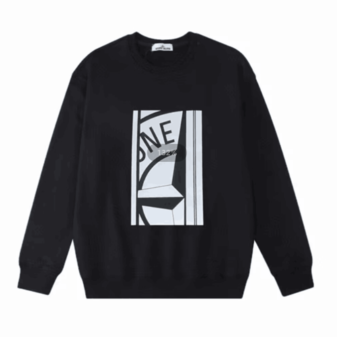 ストーンアイランドメンズモダンブラックスウェットシャツt94