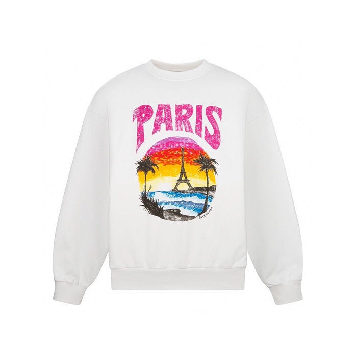 バレンシアガメンズホワイトスウェットシャツa830