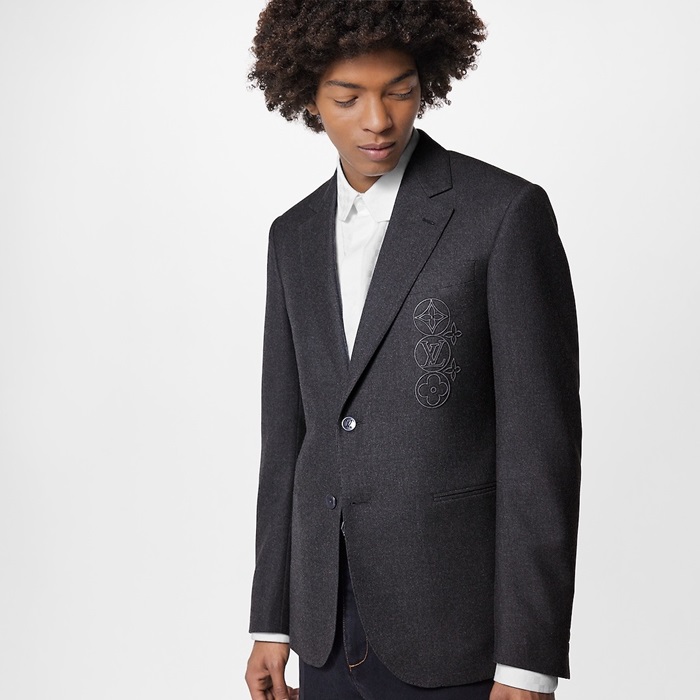 ルイヴィトンメンズブラックスーツジャケットv2026