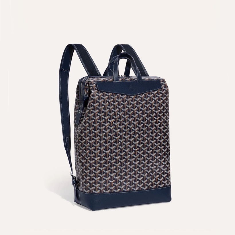 ゴヤールメンズネイビーシザルパンバックパックo33