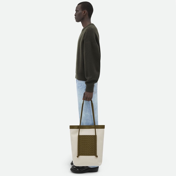 ボッテガヴェネタメンズカーキショルダーバッグv259