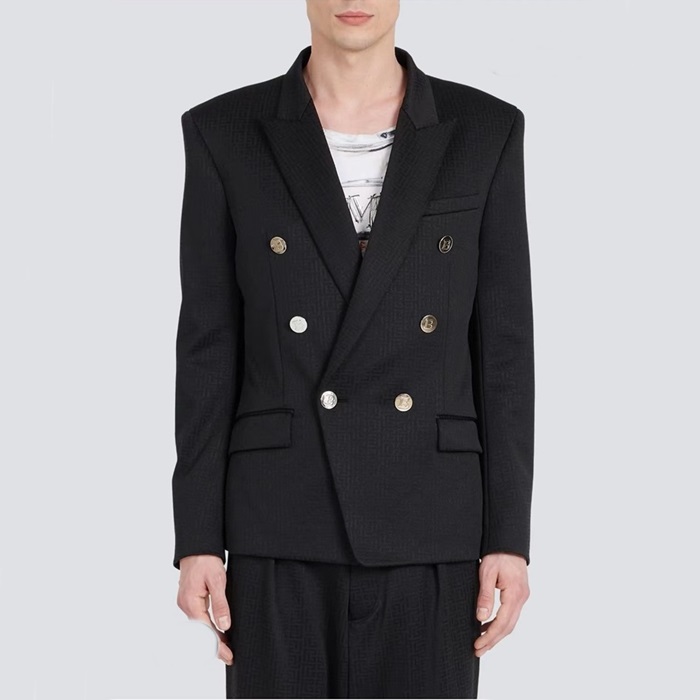 バルマンメンズブラックスーツジャケットm233
