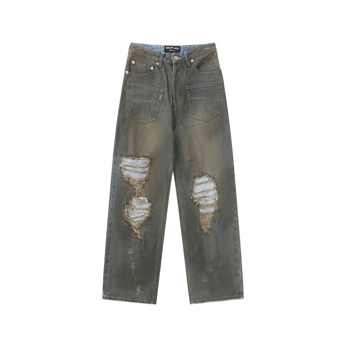 バレンシアガメンズグレージーンズa845