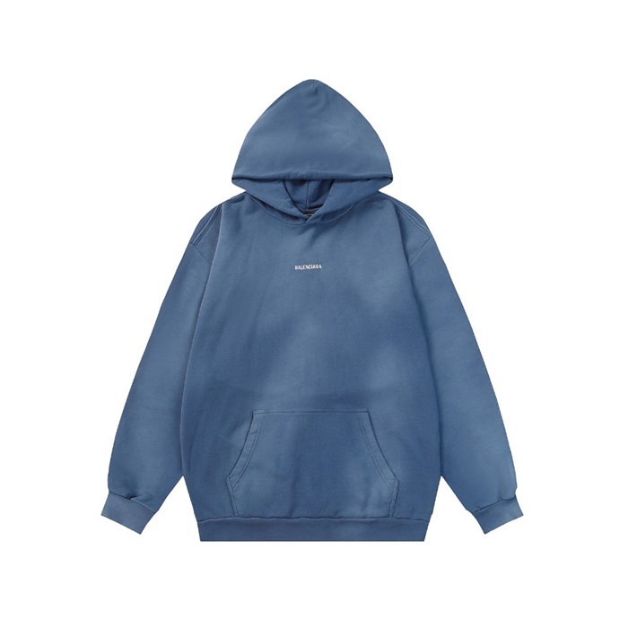 バレンシアガユニセックスブルーフーディa849