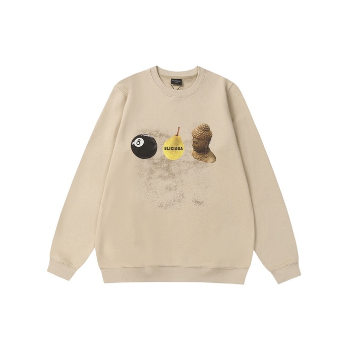 バレンシアガメンズベージュスウェットシャツa850