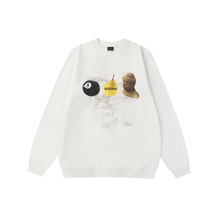 バレンシアガメンズホワイトスウェットシャツa851