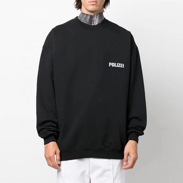 ヴェトモンメンズブラック長袖Tシャツt380