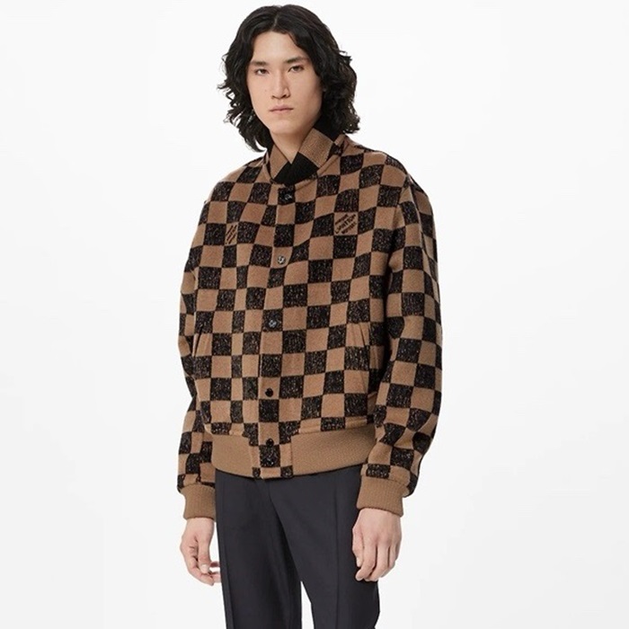 ルイヴィトンメンズキャメルカシミヤ両面ジャケットv2031