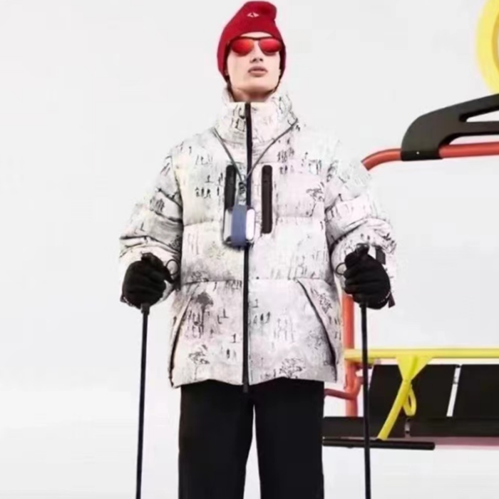 ディオールメンズグースダウングレーパディングi858