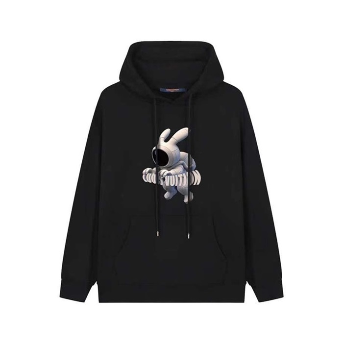 ルイヴィトンメンズブラックフーディv2034