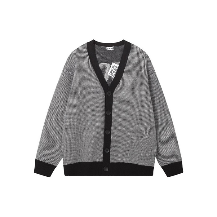 ロエベメンズグレーネックカーディガンe816