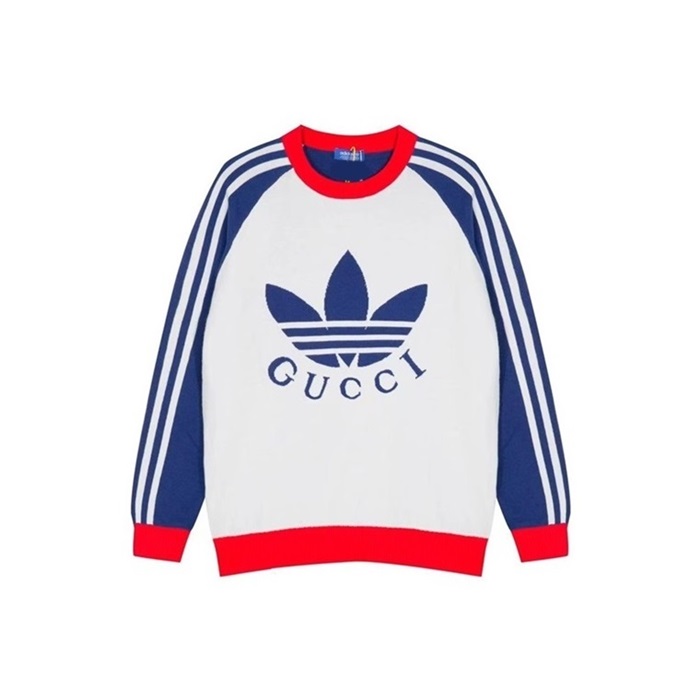 グッチメンズホワイトクルーネックセーターu1132