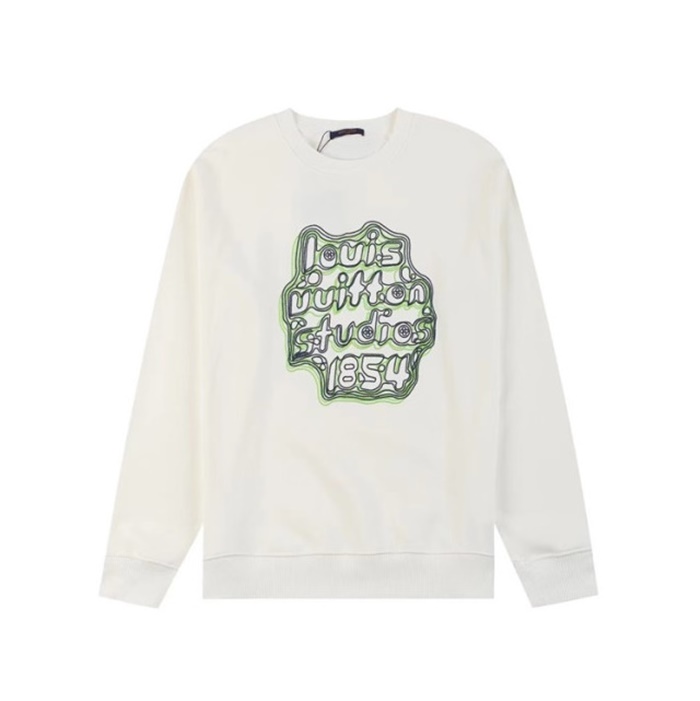 ルイヴィトンメンズホワイトスウェットシャツv2038