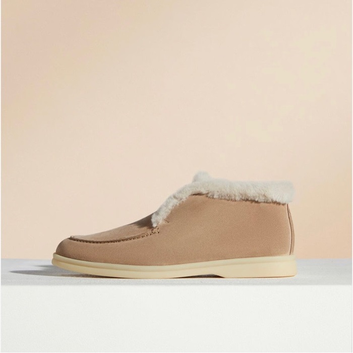 ロロピアーナレディースベージュローファーp33