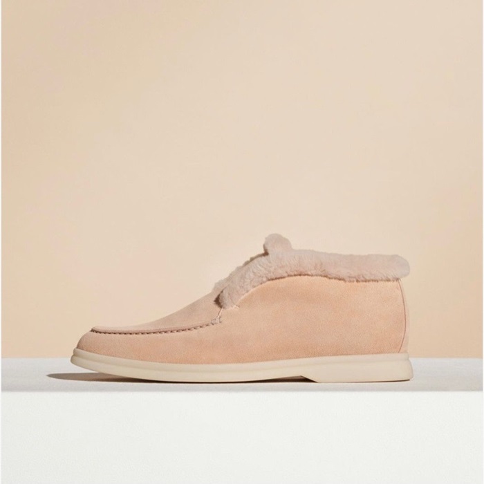 ロロピアーナレディースピンクローファーp35