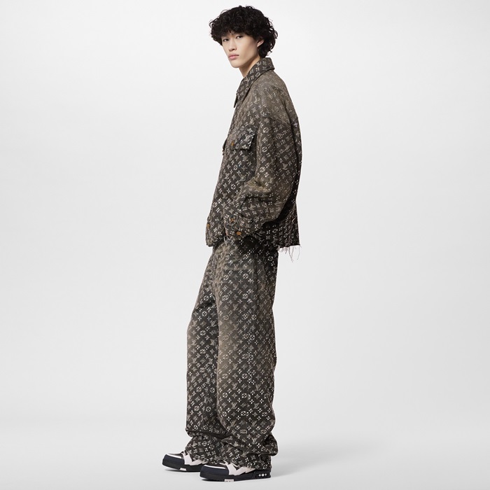 ルイヴィトンメンズブラックスニーカーv2041