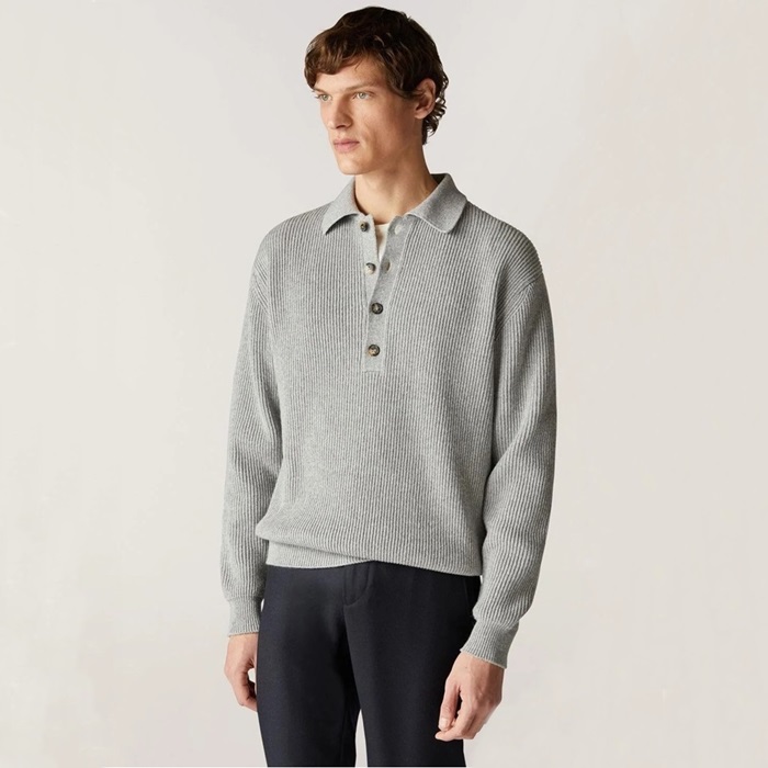 ロロピアーナメンズグレーニットp39