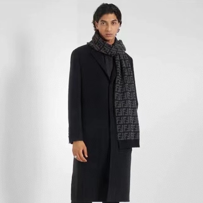 ェンディメンズブラックマフラーe549