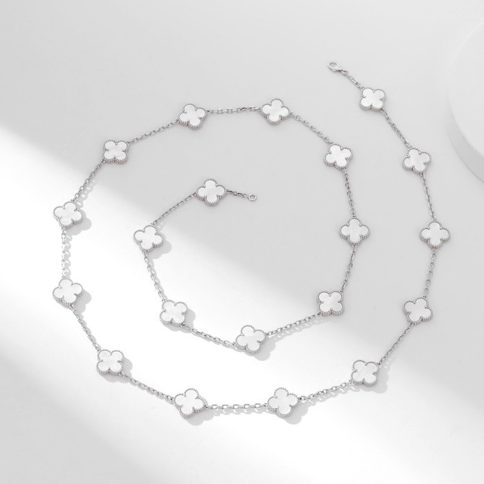 ヴァンクリーフ＆アーペルレディースホワイトネックレスc378