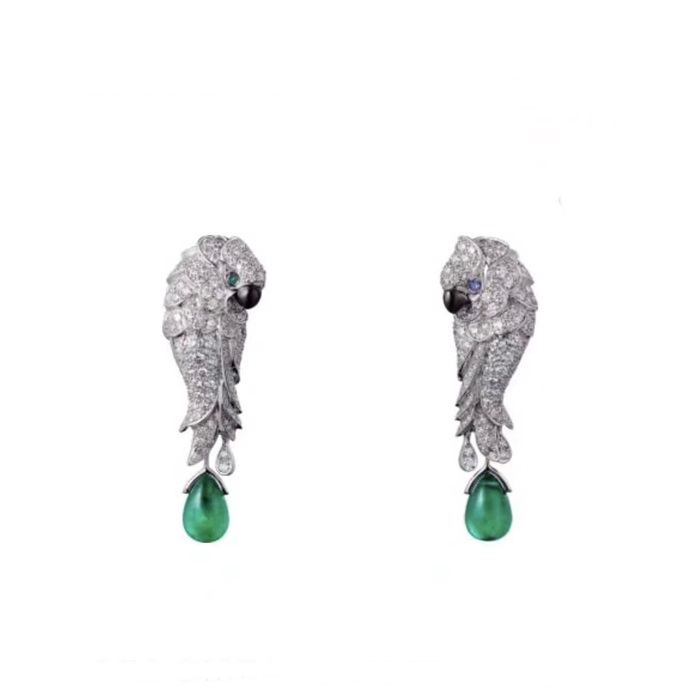 カルティエレディースホワイトゴールドピアスc407