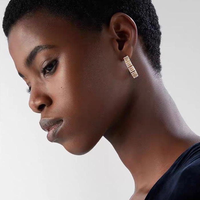 ェンディレディースイエローゴールドピアス-c409