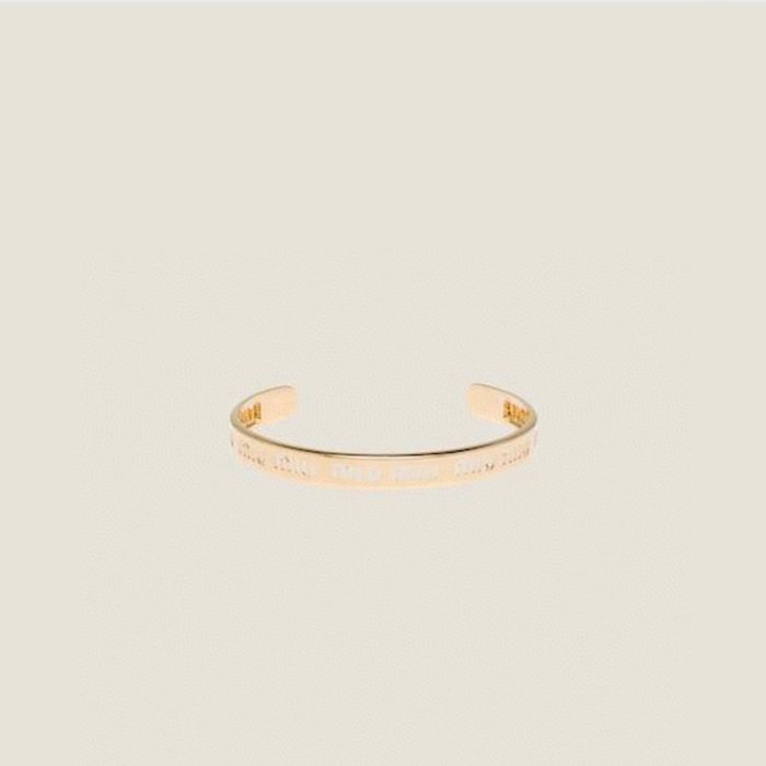 ミュウミュウレディースイエローゴールドブレスレットc411