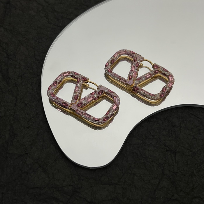 ヴァレンティノレディースピンクピアスc427