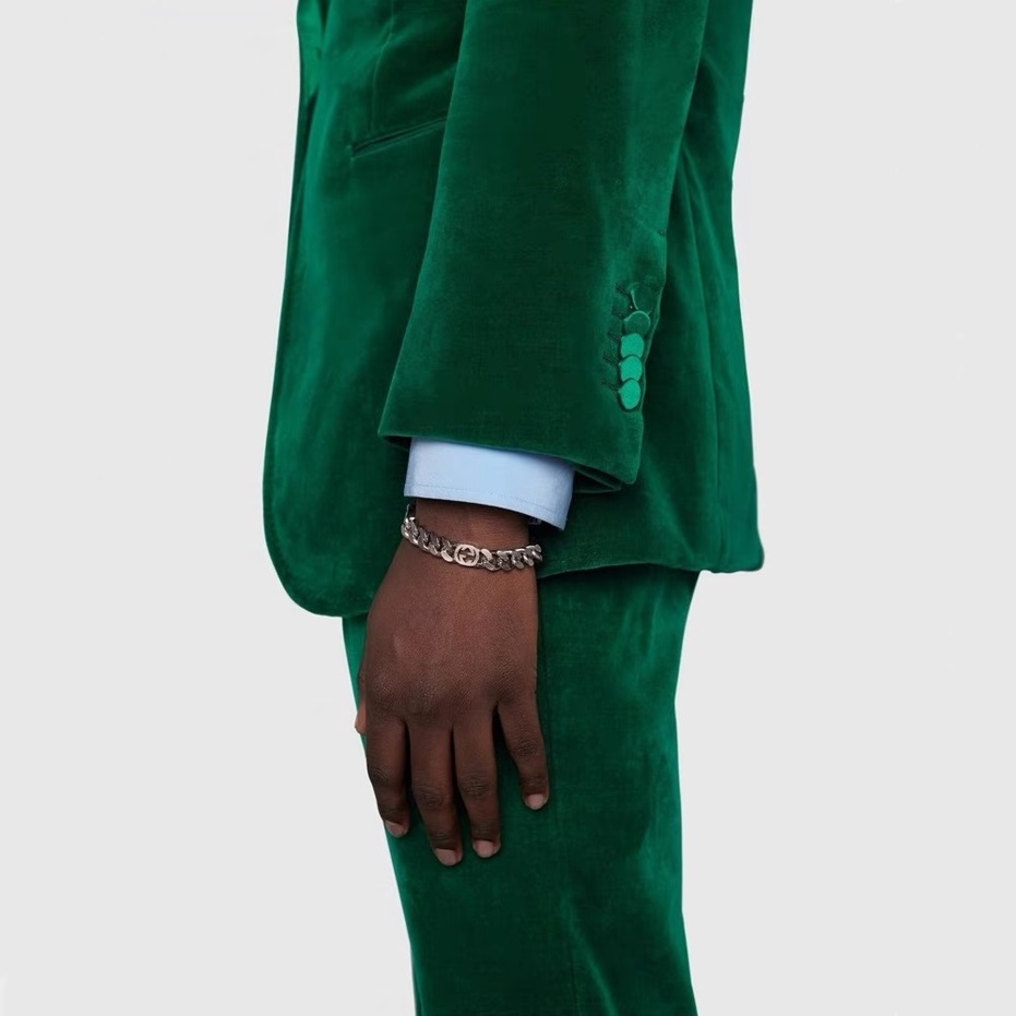 グッチユニセックスホワイトゴールドブレスレットc440