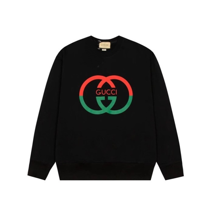 グッチメンズベーシックブラックスウェットシャツu1133