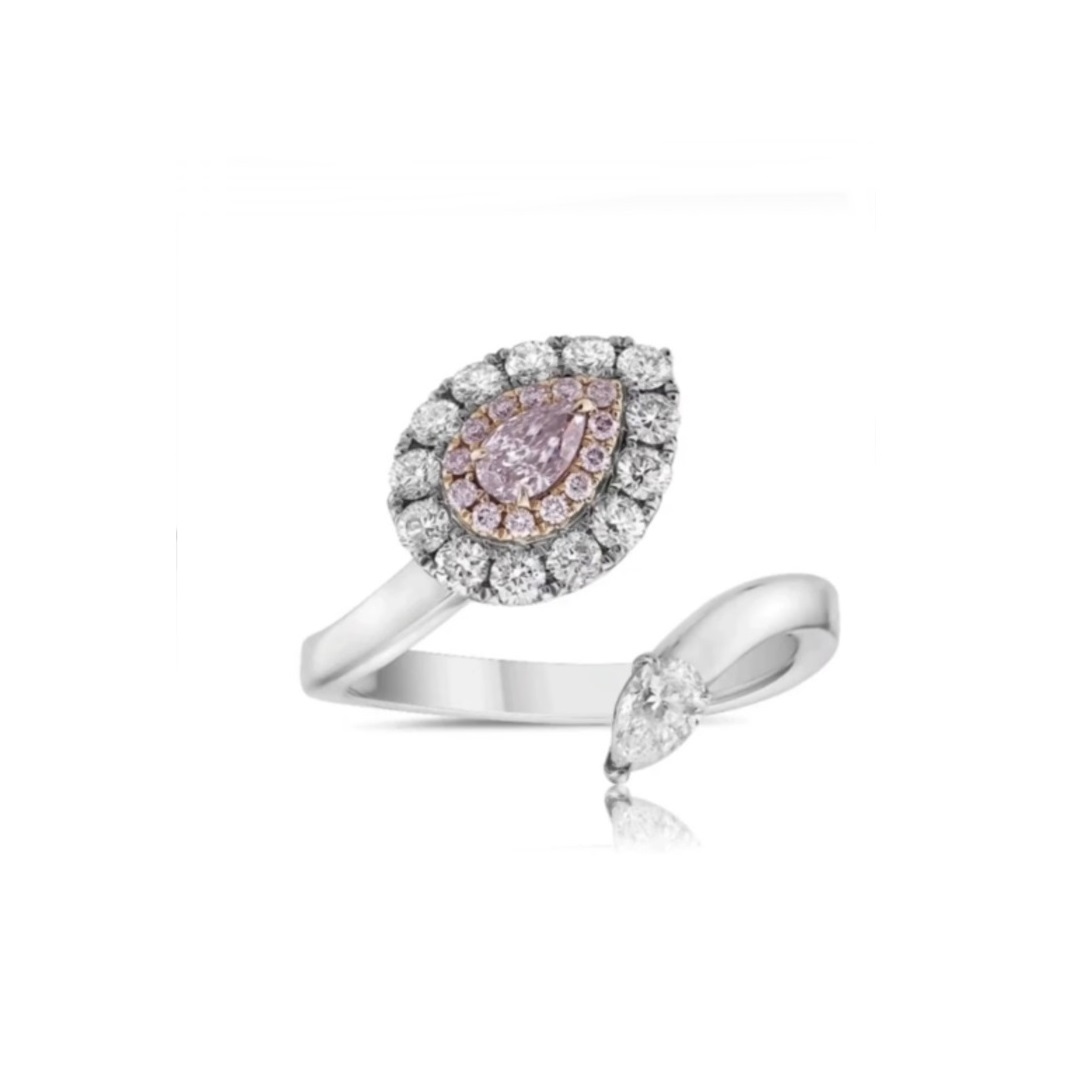 デビアスレディースホワイトゴールドリングc447