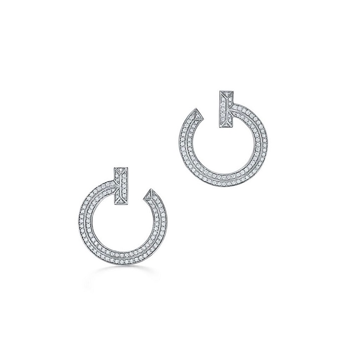 ティファニーレディースホワイトゴールドピアスc465