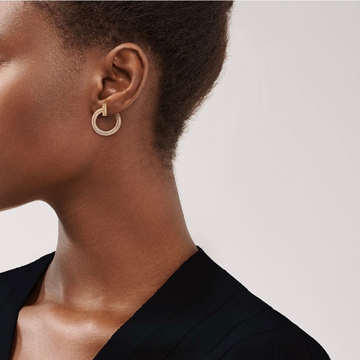 ティファニーレディースイエローゴールドピアスc494