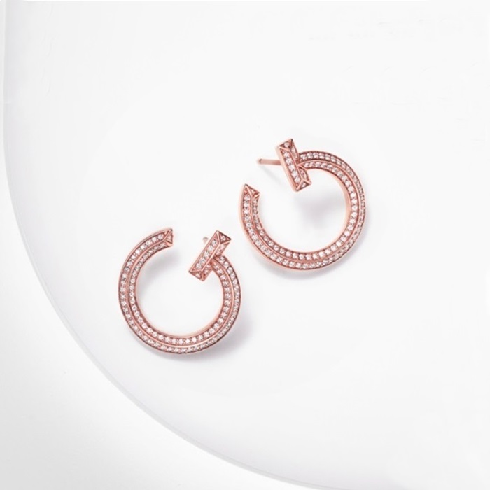 ティファニーレディースローズゴールドピアスc515