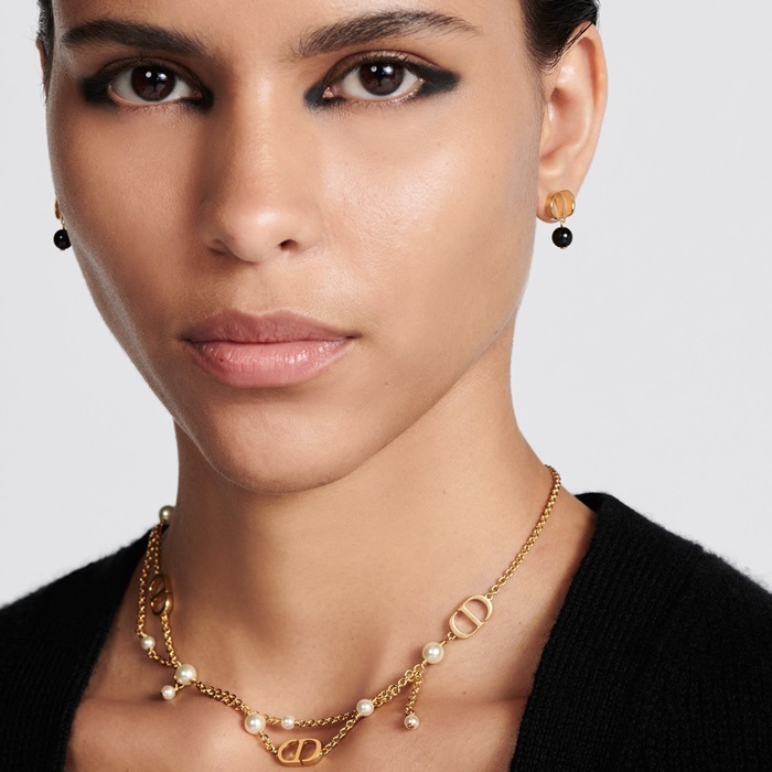 ディオールレディースイエローゴールドネックレス-c523