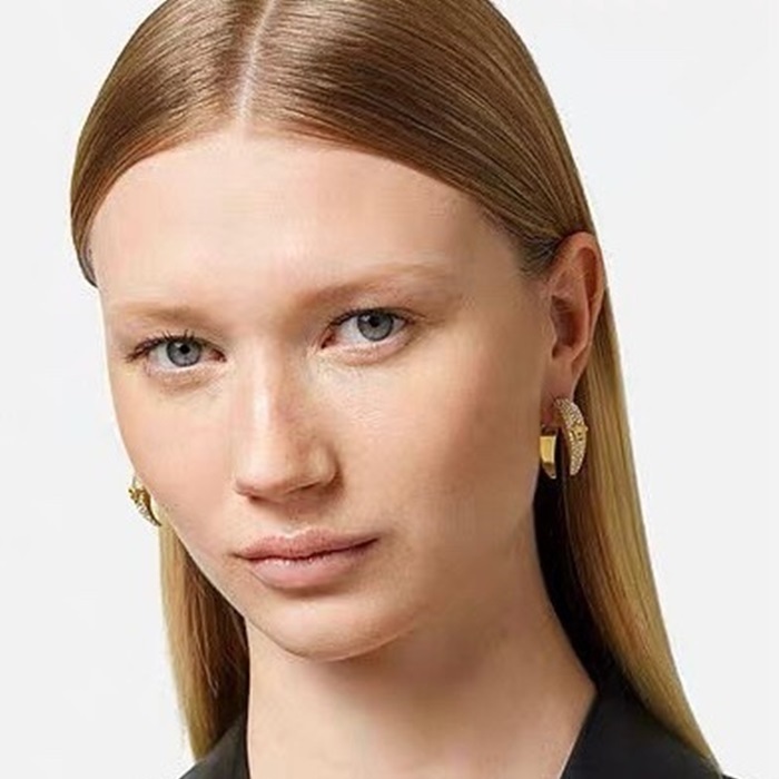 ヴェルサーチェレディースイエローゴールドピアスc530