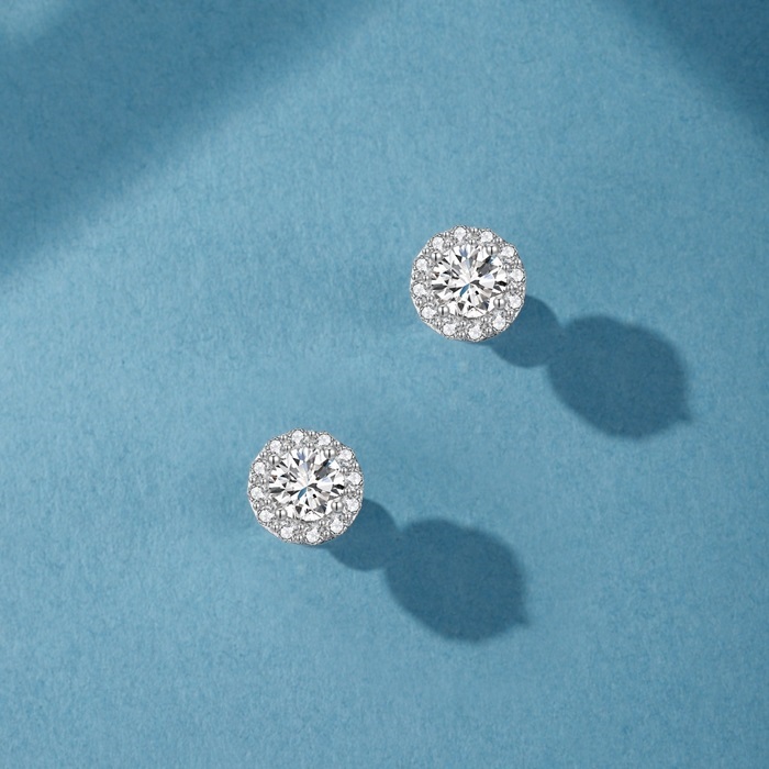 グラフ女性ホワイトゴールドピアスc532