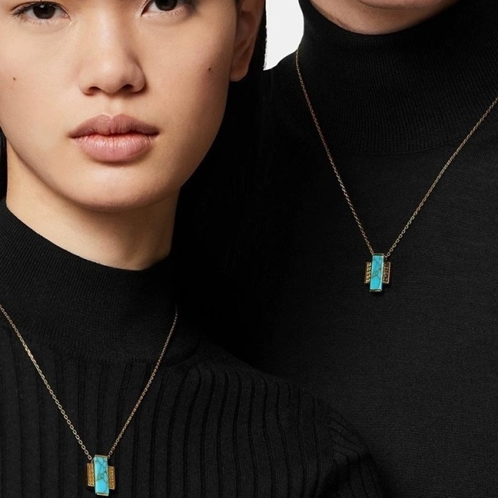 ヴェルサーチェユニセックスイエローゴールドネックレスc537