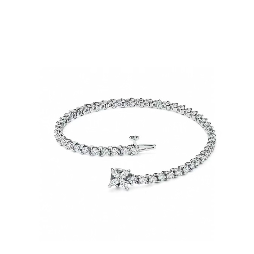 ティファニーレディースホワイトゴールドブレスレットc555