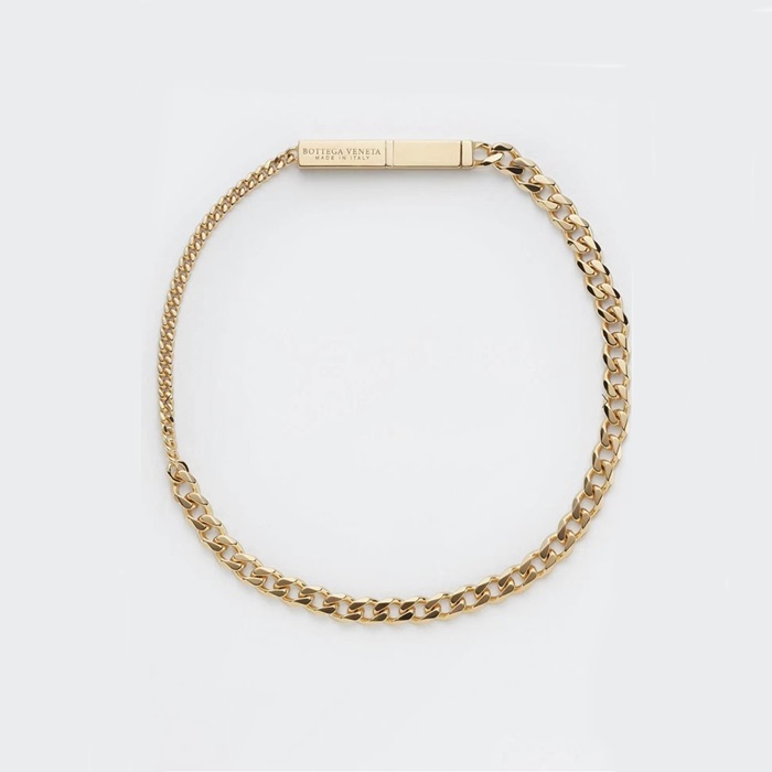 ボッテガヴェネタユニセックスイエローゴールドネックレスc576