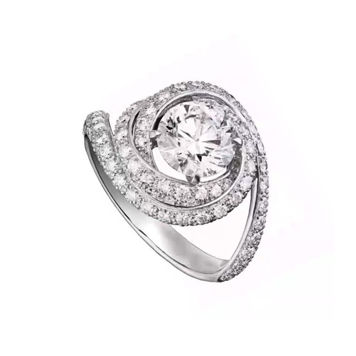 カルティエレディースホワイトゴールドリングc591