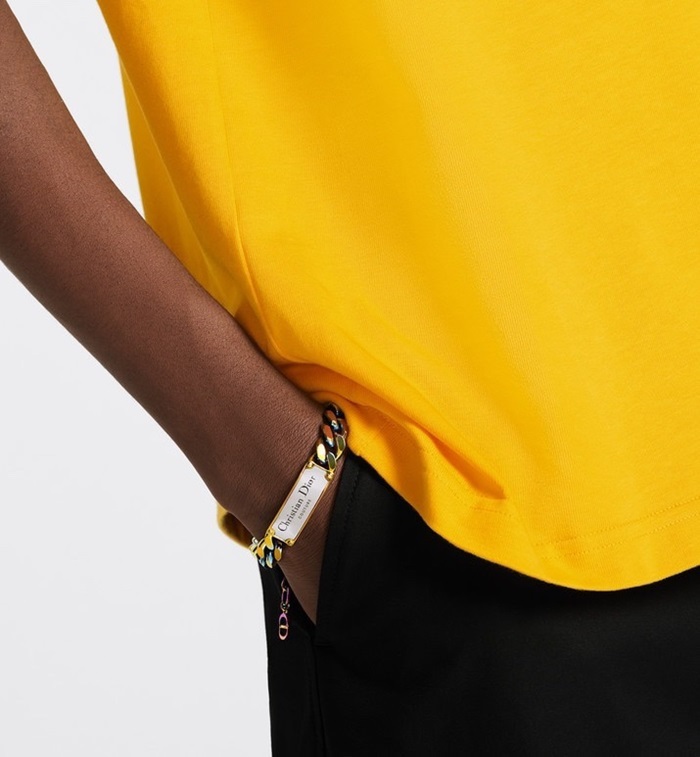 ディオールメンズホワイトゴールドブレスレットc594