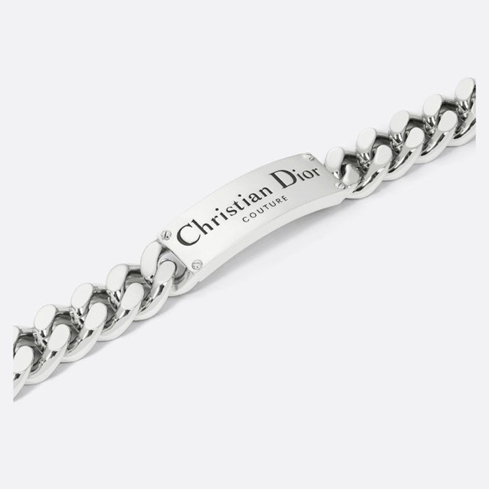 ディオールメンズホワイトゴールドブレスレットc596