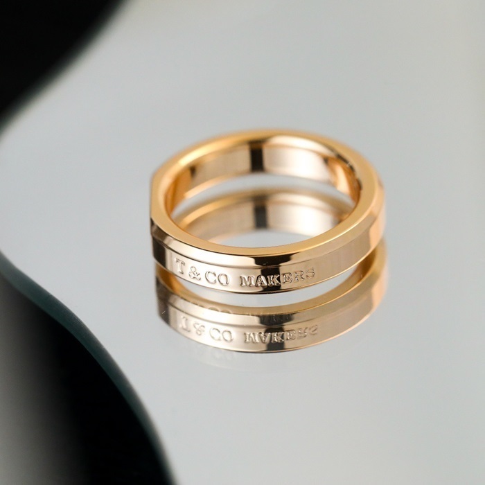 ティファニーレディースローズゴールドリングc637