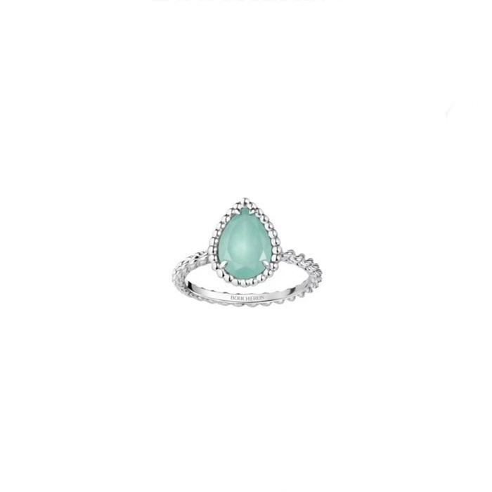 ブシュロンレディースホワイトゴールドリングc662