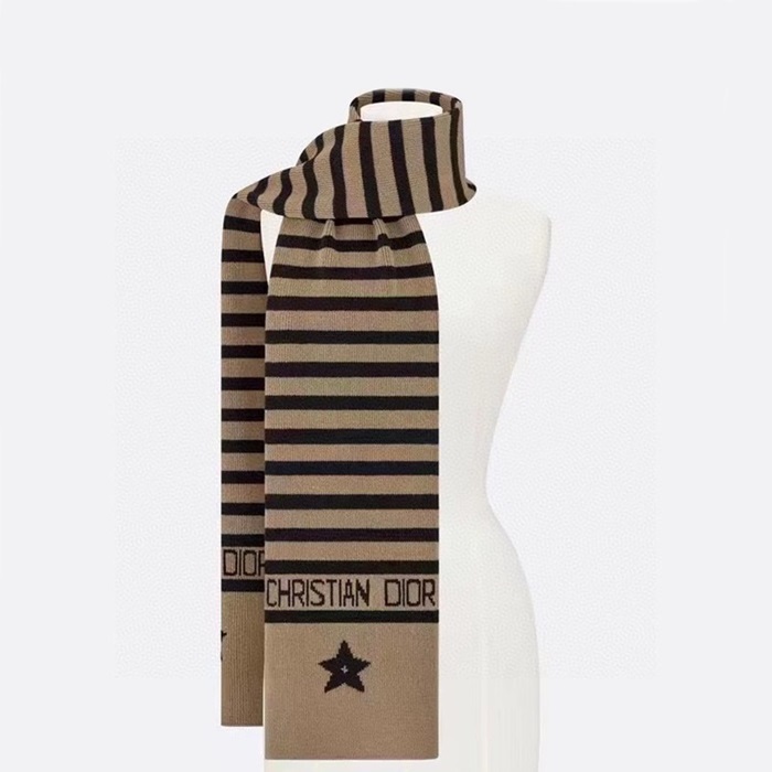 ディオールレディースキャメルマフラーi866