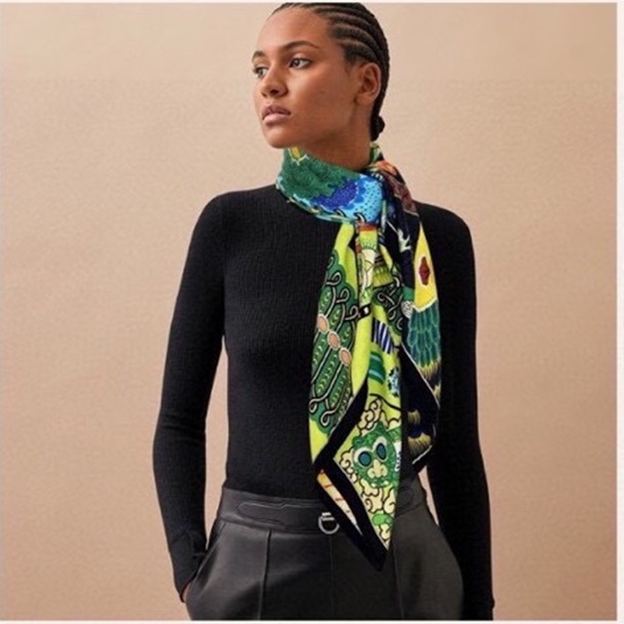 エルメスレディースブラックニットe530